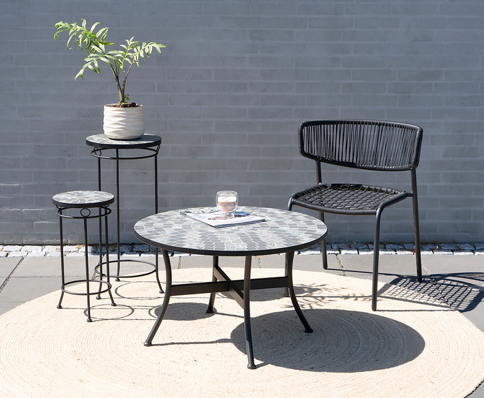 Loungebord Rom mosaik Ø76 cm - Sunlife